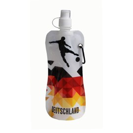 Aqua-Licious Drinking Bottle / Foldable And Reusable / with Carabiner / in Fabulous Designs, multicolour