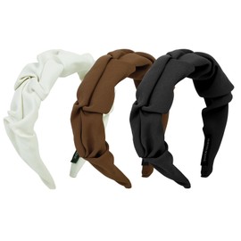 AIBFRID Headbands for Women, Trendy Wide Headbands Non Slip Black Headband Fashion Thick Hairbands Cute Head bands for Women Girls Hair Accessories, 3PCS