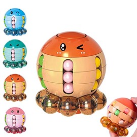 Magic Bean Puzzle Rotating Cube Toys for Kids,Magic Cube Creative Rotating Finger Spinner Puzzle Toy,Gyroscope Toy Rotating Finger Cube Jigsaw Toy Stress Games IQ Toy for Kids,Teen Xmas New Year Gifts