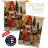 Angeleno Heritage Holiday Mouses Burlap House Flag Pack Winter Christmas
