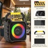 VICTRESS 30W Karaoke Machine Adults with 2-Way Coaxial Driver&2 Mics,Black