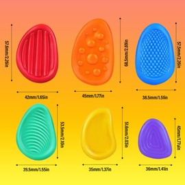 EOYVAIL Squeeze Toys, Pack of 6 Children's Sensory Stone Stress Relief Toy Texture Soft Irritable Hyperactive Decompression