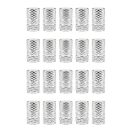 SENZEAL 20 Stück Ventilkappen Auto Aluminium Reifenventilkappen Universal Runde Stil Autoreifen Ventilkappen Ventilschutzkappen für Auto LKW Motorrad Fahrrad (Silber)