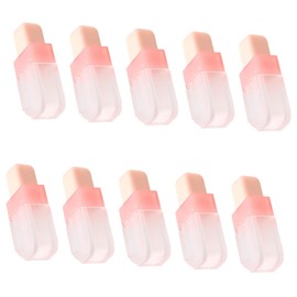 WOONEKY 10Pcs Mini Refillable Lip Gloss Containers Shaped Empty Lip Oil Tubes Lightweight Cosmetic Bottles for Travel and Liquid Blush