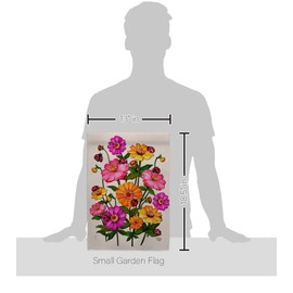 Ornament Collection Ladybug Bouquet Garden Flag Set Mailbox Hanger Floral Sunflower Tulip Rose Orchid Lilies Season Springtime Flower Wreath House Banner Small Yard Gift Double-Sided, Made in USA