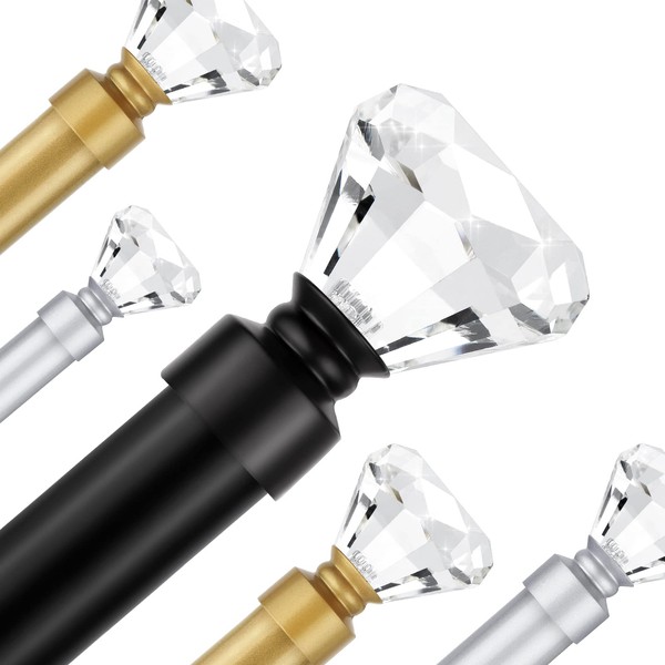 Lepushom 2 Pack Curtain Rods for Windows 30 to 68
