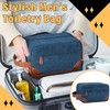 Stylish Men’s Toiletry Bag – PU Leather Base & Canvas