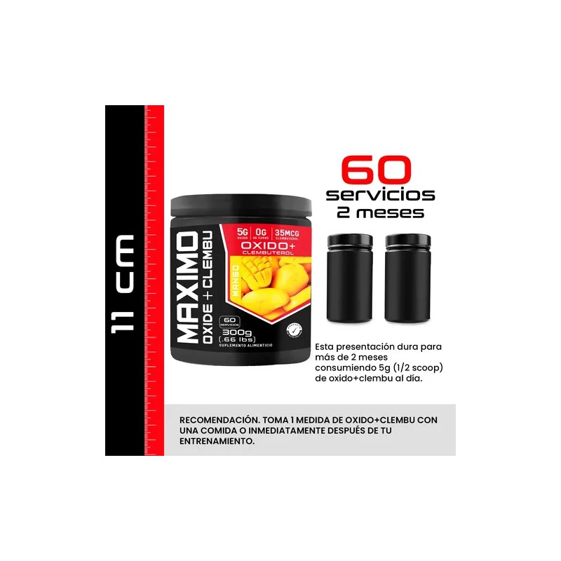 Óxido Clembu Pre Entreno Maximo Protein 60 Servs 300g