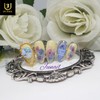 Retro Flower Handmade Nail Tips - Long Round / 레트로플라워