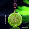 Orgone Metatron Cube Merkaba Necklace,Chakra Crystal Stone for Healing Yoga