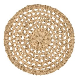 Saro Lifestyle Rustic Charm Seagrass Placemat (Set of 4), Natural, 15"