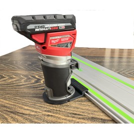 Guide Rail Adapter for Milwaukee 2723-20 Trim Router - Make Straight and Accurate Cuts Easily - Made in USA (Fixed Base)