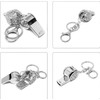 Whistle Keyring High Grade Rhinestone Crystal Pendant Key Chain Gift(Silver)