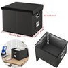 Umtiti A4-Size Black Leather File Organizer Box with Lid（Folders not