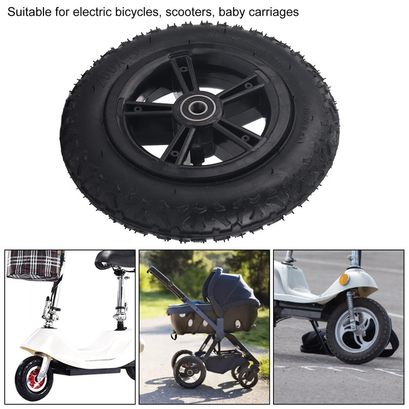 8in Electric Scooter Tire with Wheel Hub Inflation E‑Bike Rubber