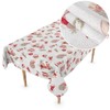 ANRO Oilcloth Tablecloth Christmas Tablecloth Washable Oilcloth Christmas Tablecloth Christmas