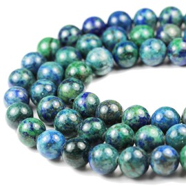 Gemstone Beads for Making Jewellery Energy Healing Crystals Jewelry Chakra Crystal Jewelry Beading supplies Azurite 8mm 15.5inch About 46-48 Beads