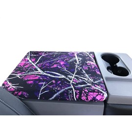 Car Console Covers Plus fits Ford F150 F250 2014-2024 with 40/20/40 Jump Seat Muddy Girl Camo Auto Armrest Center Console Cover Match Console Lid Shown and Open Handmade USA (FOLD Down)