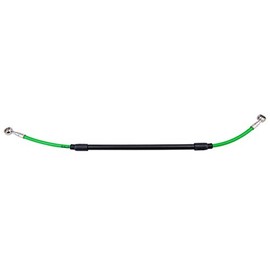 Tusk Rear Motorcycle Steel Braided Brake Line Standard Length Green for Kawasaki KX80 1998-2000