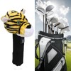 Golf Club Head Cover Plush Nylon Cute Tiger Head Protective