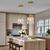 JXJYHL Brass Vintage Glass Pendant Light Crystal Pendant Lights Kitchen