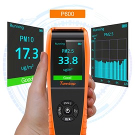 Temtop Air Quality Detector, PM2.5 PM10 Particle Monitor Professional Laser Air Quality Sensor Meter Accurate Testing, P-600