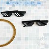 FEISEDY 2PACK Thug Life Sunglasses Funny Pixelated Mosaic Gamer Glasses