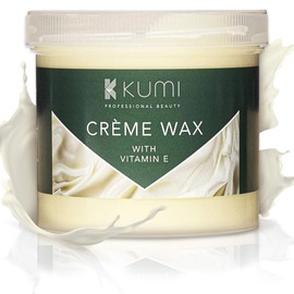 Kumi Creme Wax Pot with Vitamin E - 450G - Professional Hot Hair Removal Wax, Wax Heater Friendly, Soft Wax Depilatory Remover, Easy Application, Quick & Effective, Leg & Body Wax