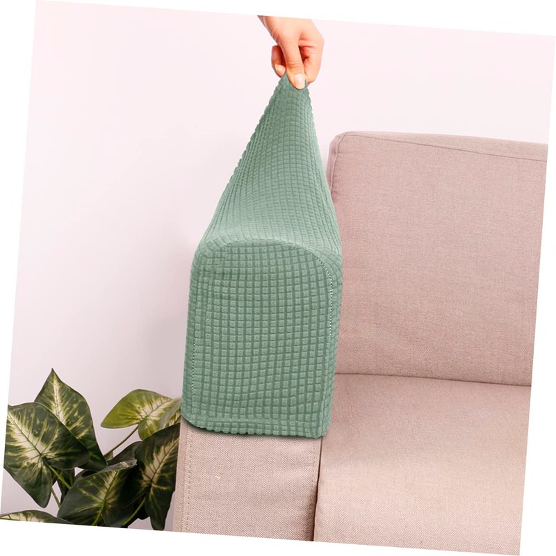 Levemolo 2pcs Padded Armrest Covers for Sofa Living Room Elastic