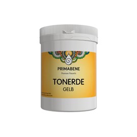 Primabene, Yellow clay - ideal for normal but also sensitive skin - stimulates and strengthens the skin - for face masks, peelings, creams and hair treatments - (1 x 100 g)