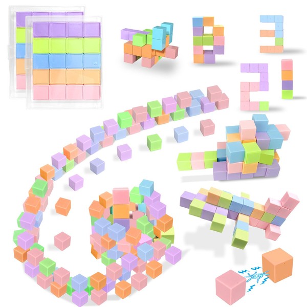 Felicify Magnetic Building Blocks, Pack of 40 Magnetic Building Blocks,