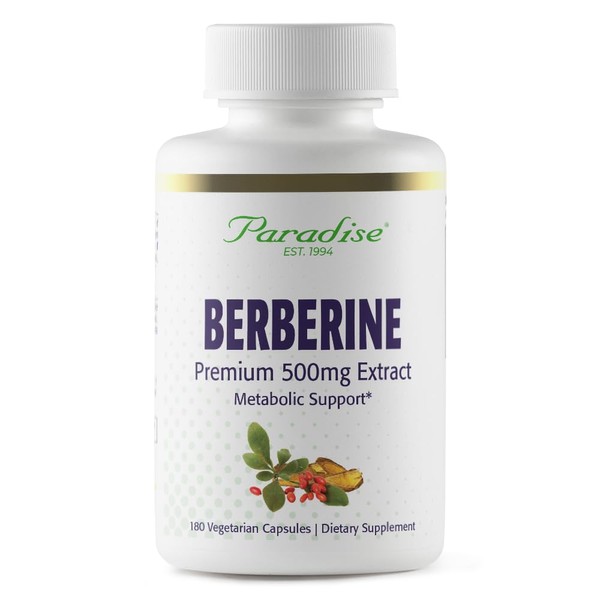 Paradise Herbs Paradise Herbs, Berberine Extract, 500 mg, Pure &