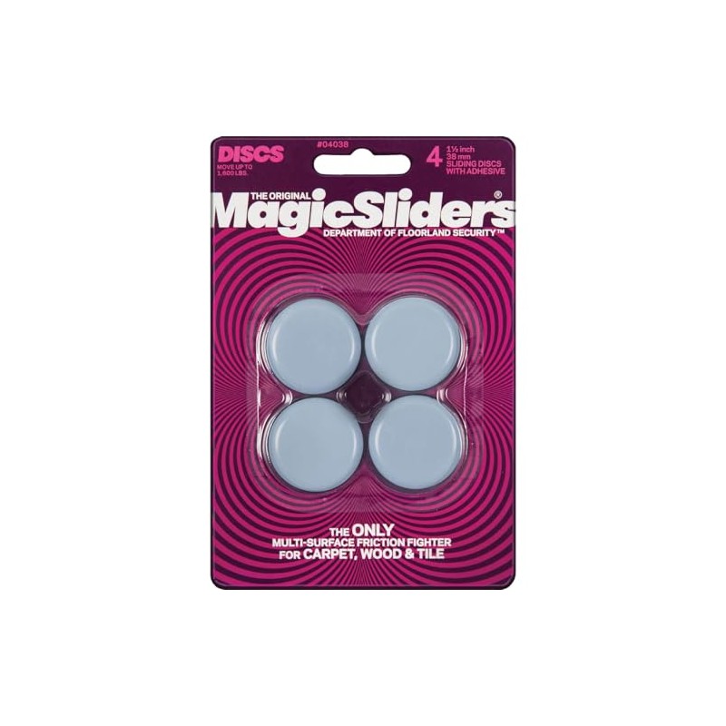 MAGIC SLIDERS 4038 Series 1.5" Reusable Furniture Sliders | Heavy-Duty