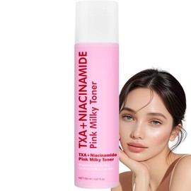 Milky Toner - Pink Korean Toner- Glow Facial Serum - Niacinamide Hydration Care Boosts Elasticity