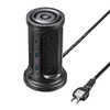 Sanwa Supply TAP-B112C1A2BK Tower Tap with USB Charging Function, Black