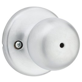 Weiser Fairfax Satin Chrome Door Knob, Interior Door Handles/Privacy Knobs for Bedroom and Bathroom Doors, Keyless Bathroom/Bedroom Door Lock, Traditional Home Décor