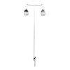 Camping Lamp Pole Retractable Double Light Hooks Retro Style Metal
