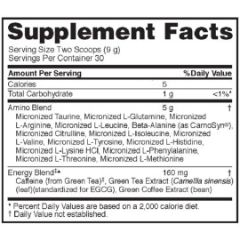 Suplemento en polvo Optimum Nutrition Aminocidos de Essential Amin.o. Energy sabor blueberry mojito x 270g                                            