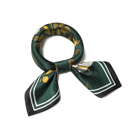 SHIROUYU 100% Mulberry Silk Scarf 21 "x 21" Square - Neck Scarf - Women Men Small Square Pocket Scarf - With Gift Packed