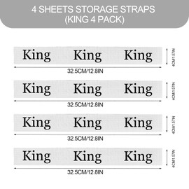 4pcs Bed Sheet Organizer Bands, Bed Sheet Organizer Elastic Bands for Sheet Sets Pillowcases Bedding Sheet Straps for Organizing Closet Wardrobe Storage Bedroom Laundry Dormitory (King)