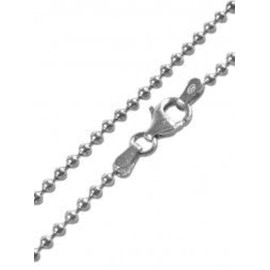 CC-Style - Ball Chain in 925 Sterling Silver - Necklace without Pendant - for Women, Men & Children, Sterling Silver