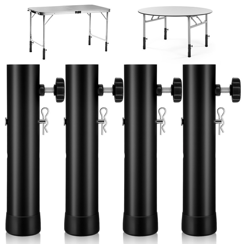 4pcs Folding Table Risers Folding Table Leg Extenders Levels Height