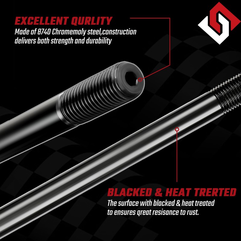 ISINFLASH 12-Point Cylinder Gasket Head Stud Bolt Set Compatible with