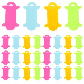VILLCASE 100pcs Plastic Yarn Bobbin Spool Thread Knitting Sewing Crochet Weave Winder Tool, String Winding Plate Bobbins Organizer Thread Holder for Knitting and Crochet