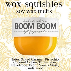 Wax Squishies - 7.5 oz Variety of Scents! Squeeze Wax, Squeezable Wax Melts home fragrance amazing scents:_Boom Boom (lighter fragrance notes)