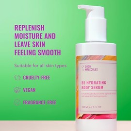 Good Molecules B5 Hydrating Body Serum 200ml6.7oz - Moisturizing Serum with B5 Panthenol, Polygutamic Acid, and Beta Glucan - Hydrating, Soothing,... 
