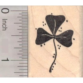 RubberHedgehog Shamrock, St. Patrick's Day Clover Rubber Stamp D20413 WM