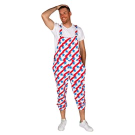 Shinesty The National Treasures Men's USA Pajamaralls (X-Large)