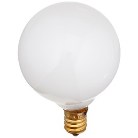 Westinghouse 0381400, 15 Watt, 120 Volt White Incand G16.5 Light Bulb, 1500 Hour 100 Lumen