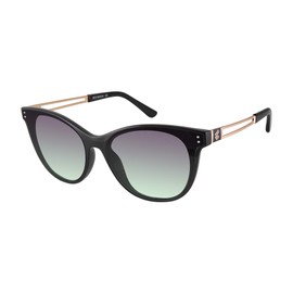 Rocawear R3317 Retro UV400 Protective Cat Eye Sunglasses. Gifts for Women with Flair, 57 mm, Black